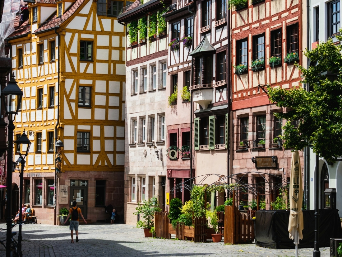 Fachwerkhäuser in der Nürnberger Altstadt – Symbol für Studienort Nürnberg mit Tradition und Geschichte.